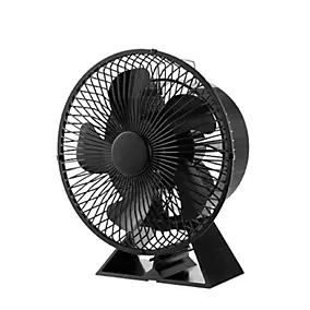 Ventilateur pour poêle à bois 5 pales en aluminium noir, Alizé