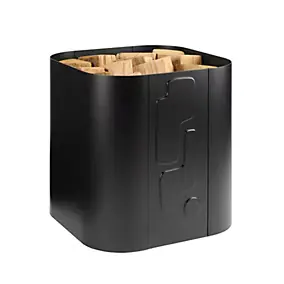 Range-bûches Dixneuf Altik acier noir