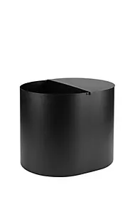 Range bûche et réservoir à granulé Dixneuf Diplo acier mat max 15kg
