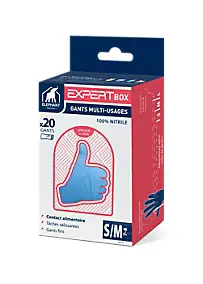 Gants multi-usage Elephant Expert Box nitrile taille 8 - 20 pièces