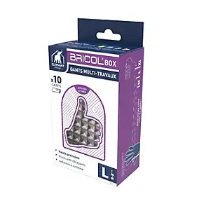 Gants en latex Elephant Bricol'Box Taille 8, 10 pièces