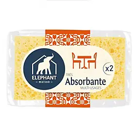 Éponges très absorbantes multi-usages x2 Élephant