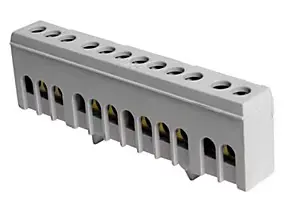 Bornier modulaire phase12 points Zenitech gris