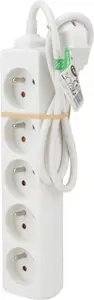 Bloc multiprise recycle 5 prises x 16A blanc - 0,75 M