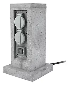 Borne de jardin extérieure Zenitech 4 prises + 2 interrupteurs 5 m