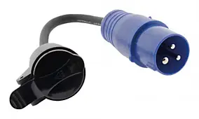 Adaptateur caravane Zenitech 193393 femelle 16A en mâle CEE17 IP44