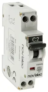 Disjoncteur 3 kA à vis 2A phase neutre