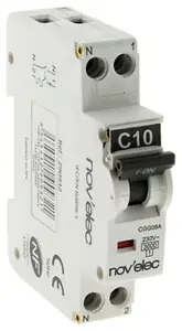 Disjoncteur 3 kA à vis 10A phase neutre