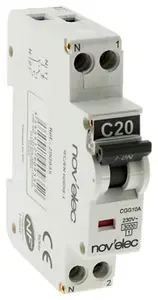Disjoncteur 3 kA à vis 20A phase neutre