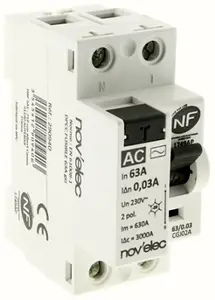 Interrupteur différentiel 30 mA 63A type AC