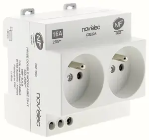 Double prise modulaire-une puissance maxi de 3680W en 230V par prise.