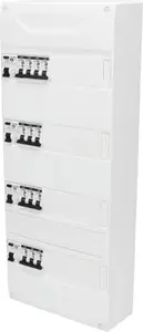 Tableau pré-équipé T6 4R 52 modules blanc