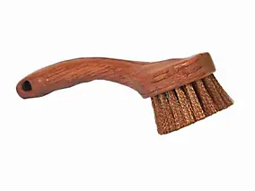 Brosse ronde à manche garnissage bronze
