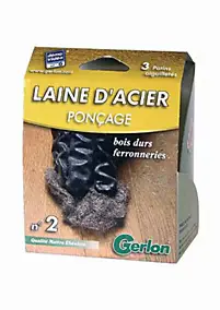 3 patins en laine d'acier n°2 Gerlon