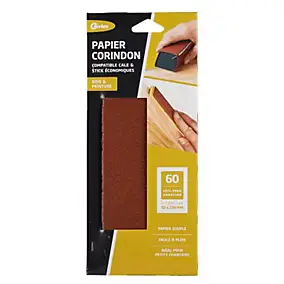 6 feuilles d'abrasif corindon gros grain