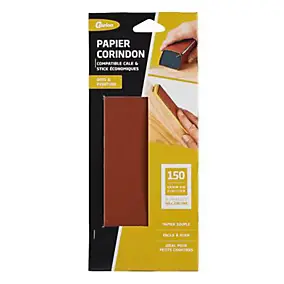 6 feuilles d'abrasif corindon grain fin