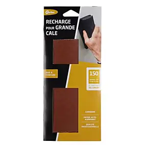 6 patins d'abrasif corindon grain fin