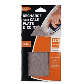 3 patins pour cale plat et coins grain moyen