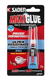 Colle de Réparation Sader Maxiglue Gel Tube 3 g