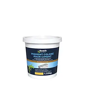 Colorant Bostik Pigment pour Ciment, Mortier, Enduit et Chape Jaune 1,25kg