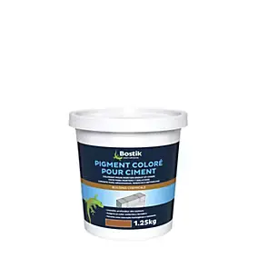 Colorant Bostik Pigment pour Ciment, Mortier, Enduit et Chape Marron 1,25kg