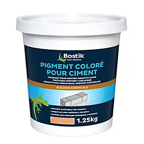 Colorant Bostik Pigment pour Ciment, Mortier, Enduit et Chape Orange 1,25kg