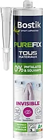 Colle Purefix tous travaux Bostik Invisible 280 ml