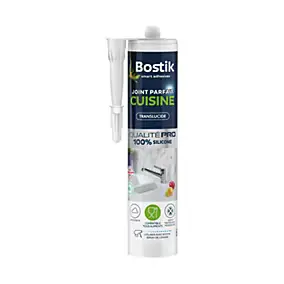 Mastic d’étanchéité spécial cuisine translucide Bostik Joint Parfait tous matériaux, cartouche de 280 ml