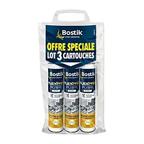 Mastic Colle Bostik Flexpro PU 811 blanc 300ml vendu par 3 pièces