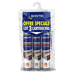 Lot 3 colle parquets Bostik Fixation Plinthes 310ml