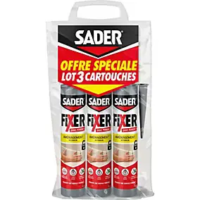Colle de fixation Sader Fixer Sans Percer Aménagement intérieur 3x280ml