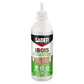 Colle à bois extérieur polyuréthane Sader 500 ml