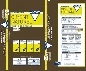 Ciment naturel prompt, tous travaux de maçonnerie courante - Sac de 25 kg