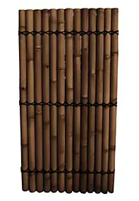 Panneau droit décoratif en demi-bambou brun/noir L. 90 x H.180 cm