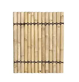 Panneau droit décoratif en demi-bambou naturel L. 100 x H.120 cm