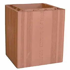 Boisseau brique de ramonage alvéolé 20 x 20 x 33 cm