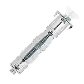 12 chevilles corps creux acier zingué Spyder M6 13mm + vis tête fraisée blanches