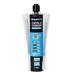 Kit de scellement chimique 280 ml avec accessoires