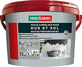 Colle pour carrelage mur et sol intérieur hautes performances blanc Parexlanko 15 kg