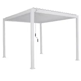 Pergola autoportante Evora en aluminium 3,6 x3.6 m blanc