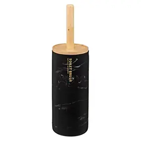 Brosse WC et pot effet marbre noir Ø10,2 x H.37,5 cm, 5Five Simply Smart Léa