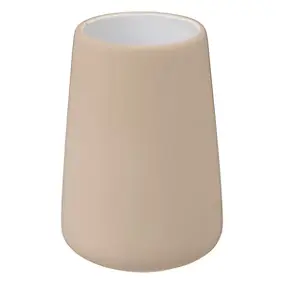 Gobelet salle de bains coloris lin, diam. 8,3 cm x H.11,8 cm