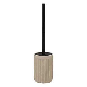 Brosse WC et pot, coloris lin, 5Five Onyx