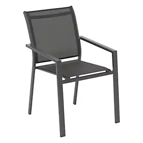 Fauteuil de jardin Essentia anthracite et graphite Hespéride