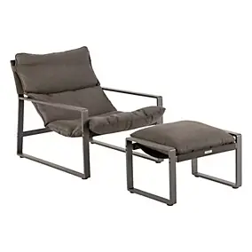 Fauteuil de jardin relax Lambinio graphite Hespéride
