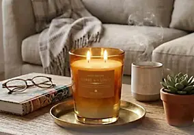 Bougie parfumée vanille et ambre Atmosphera Alma 855 g