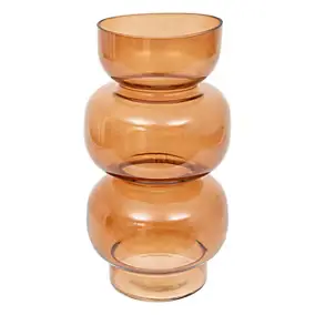 Vase en verre Be Vintage ambré H.25cm Atmosphera