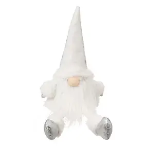 Gnome assis blanc 46cm Feeric Light & Christmas