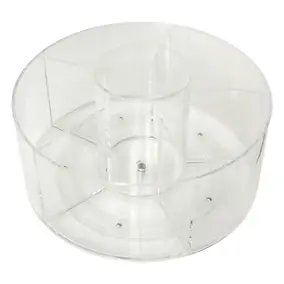Organiseur 5 compartiments rangement salle de bains rotative Ø23,1 cm, 5Five Simply Smart Plastor