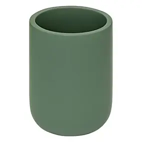 Gobelet de salle de bains en polyrésine coloris vert ficus, 5Five Duo
